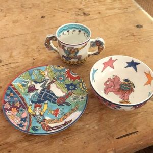 Tiffany & Co Porcelain child’s cup, bowl plate set